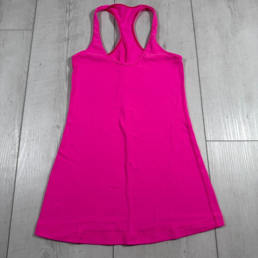 Lululemon Women's 4 Cool Racerback Tank Top Bright Pink Yoga Pilates Running